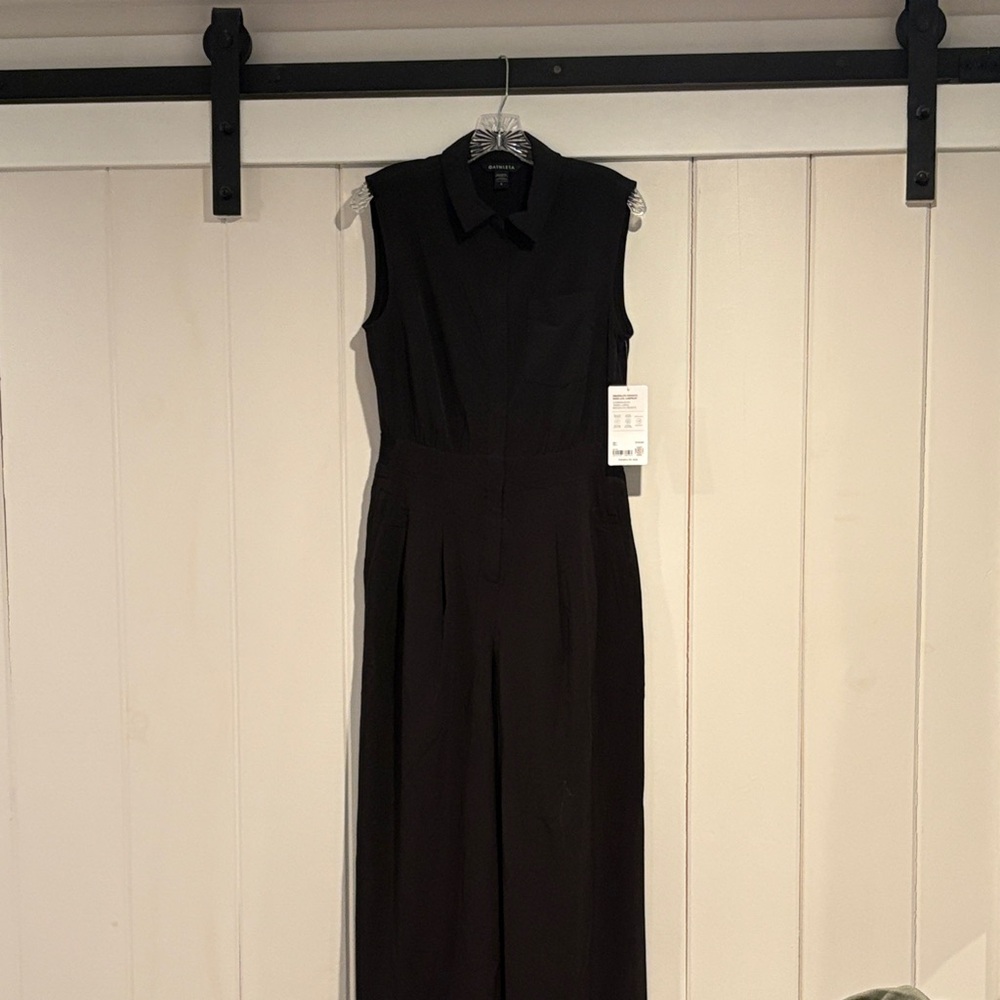 Altheta Brooklyn Heights Wide Leg Black Sleeveless Jumpsuit